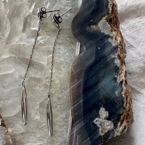 Elegant Silver Drop Earrings